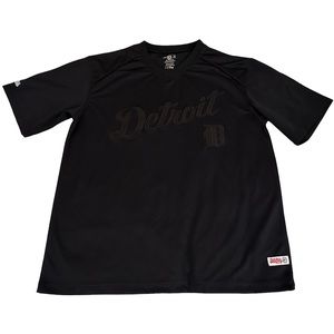 Stitches Athletic Gear Black Detroit V-Neckline Jersey Style Shirt Size …